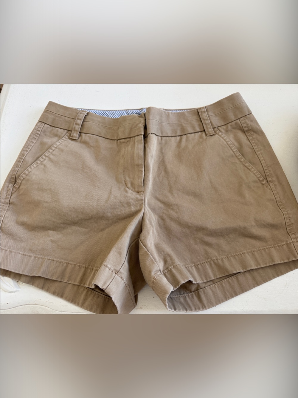 J. Crew Women's Cotton Chino Shorts in Khaki